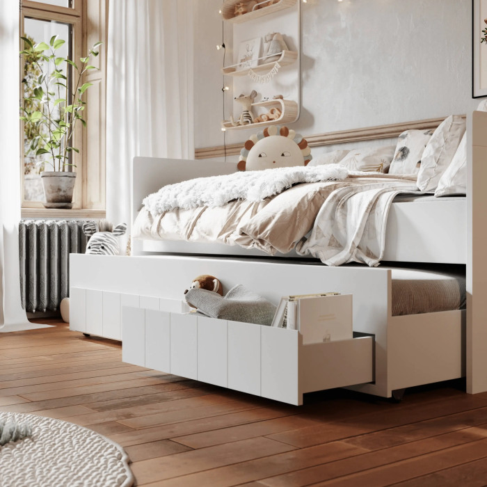 Pinio Calmo bed 200×90, white 2