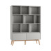 Pinio Swing wide bookcase, grey 3