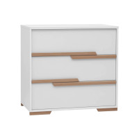 Pinio Snap chest of drawers with 3 drawers, white