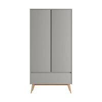 Pinio Swing 2-door wardrobe, grey