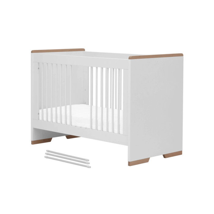 Дитяче ліжечко для немовляти приставне 120×60 біле - Pinio Snap 4