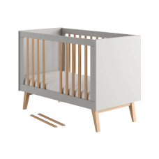 Дитяче ліжечко для немовляти приставне 120×60 сіре - Pinio Swing