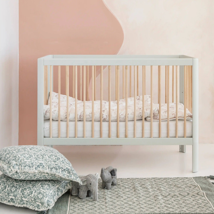 Pinio Pure baby cot 120×60, pastel green 4