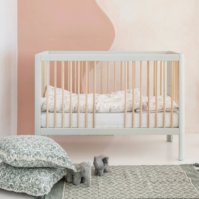 Pinio Pure baby cot 120×60, pastel green 5