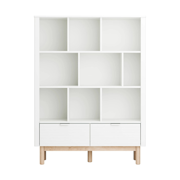 Стелаж для книг та іграшок у дитячу широкий білий - Pinio Miloo
