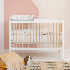 Дитяче ліжечко для немовляти приставне 120×60 біле - Pinio Pure