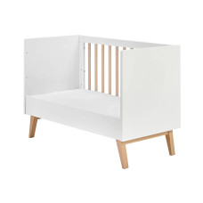 Дитяче ліжечко приставне 120×60 Pinio Swing біле зі знімною боковиною