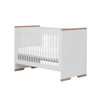 Детская кроватка для младенца приставная  120×60 белая - Pinio Snap